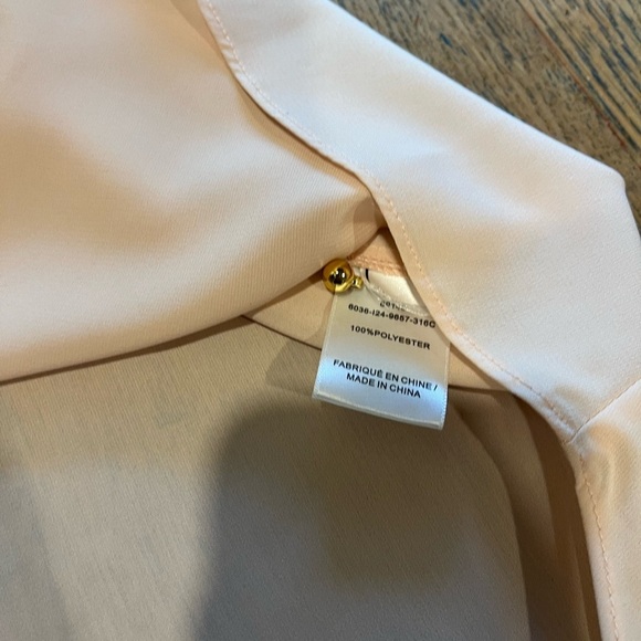 MELANIE LYNE Pale Salmon Ruffle Blouse – Size 12 - Picture 7 of 9